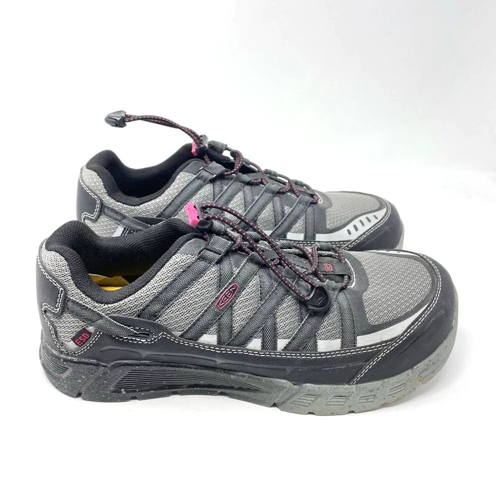 Keen | Women’s Work Shoes Aluminum Toe Black and Gray 10